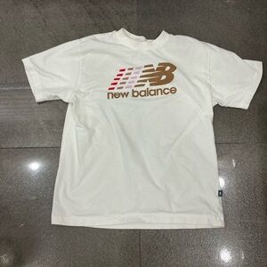 New Balance Cream Tee with Gray Tag